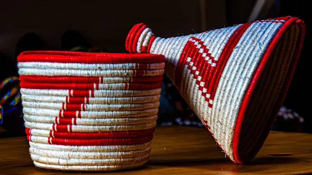 Handwoven Lidded Basket